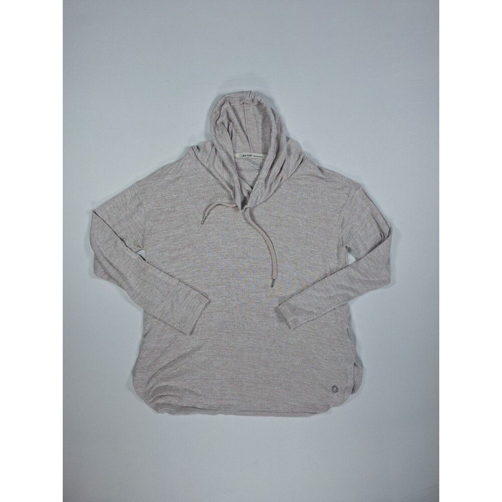 Calvin Klein Performance Women S Thin Cowl Neck Hoodie Pullover Mauve Pink Sweat